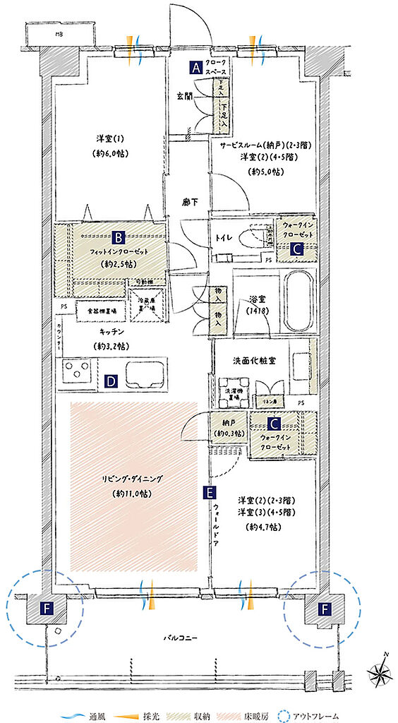 プレシス一之江ザ・コート 間取り B2