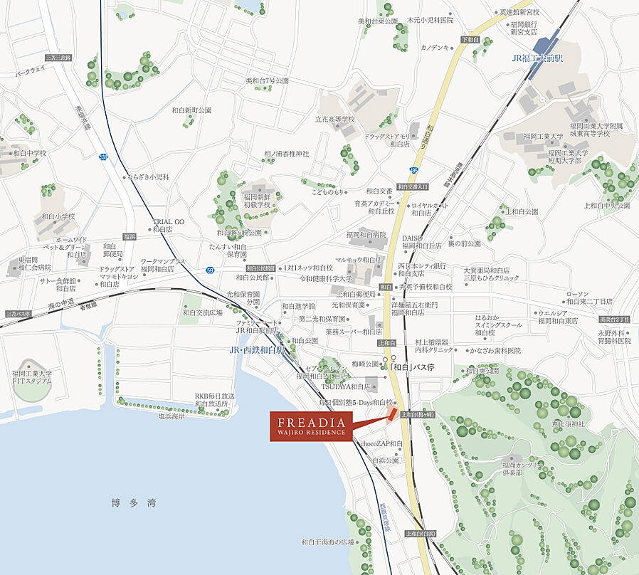 フリーディア和白レジデンス：モデルルーム地図