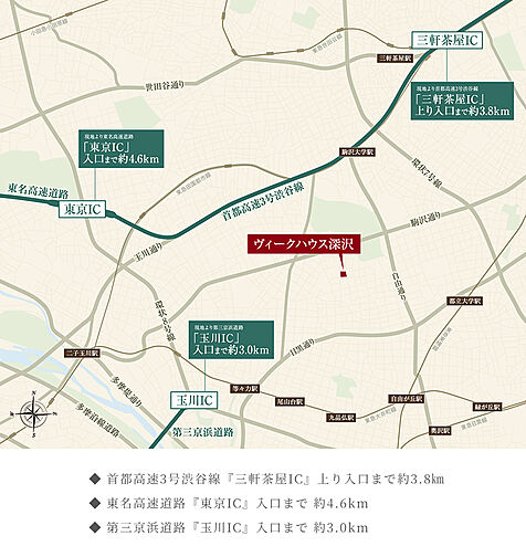 ヴィークハウス深沢 アクセス図