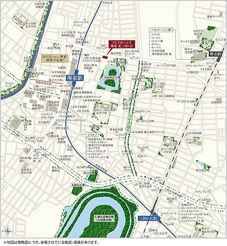 クレアホームズ堺東 北三国ヶ丘 現地案内図