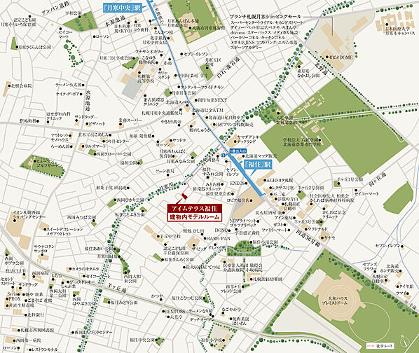 アイムテラス福住 現地案内図