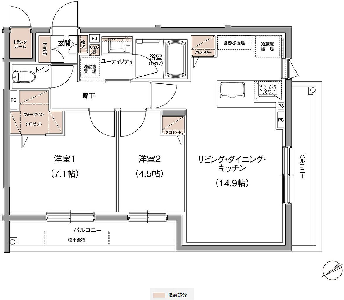 ココチプロジェクト 間取り A