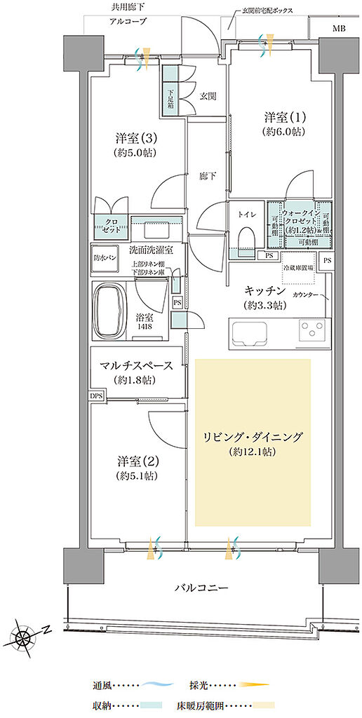 ジオ板橋浮間舟渡 間取り 【先着順】D3