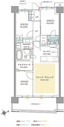 ジオ板橋浮間舟渡 間取り 【先着順】D3
