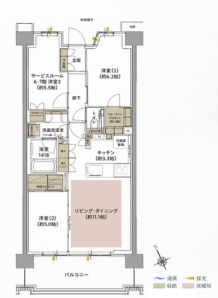 ジオ武蔵小金井 間取り D4
