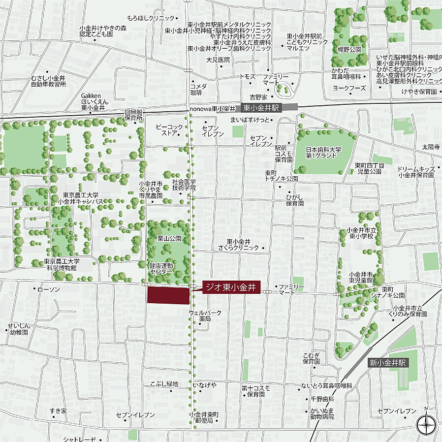 ジオ東小金井：案内図