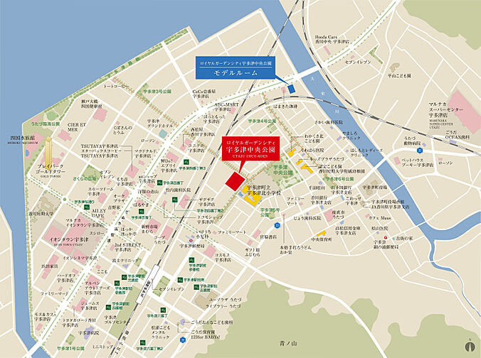 ロイヤルガーデンシティ宇多津中央公園 モデルルーム案内図