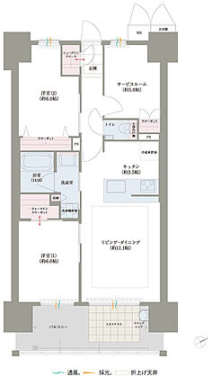 ロイヤルガーデン吉野本町ザ・レジデンス 間取り 68-C
