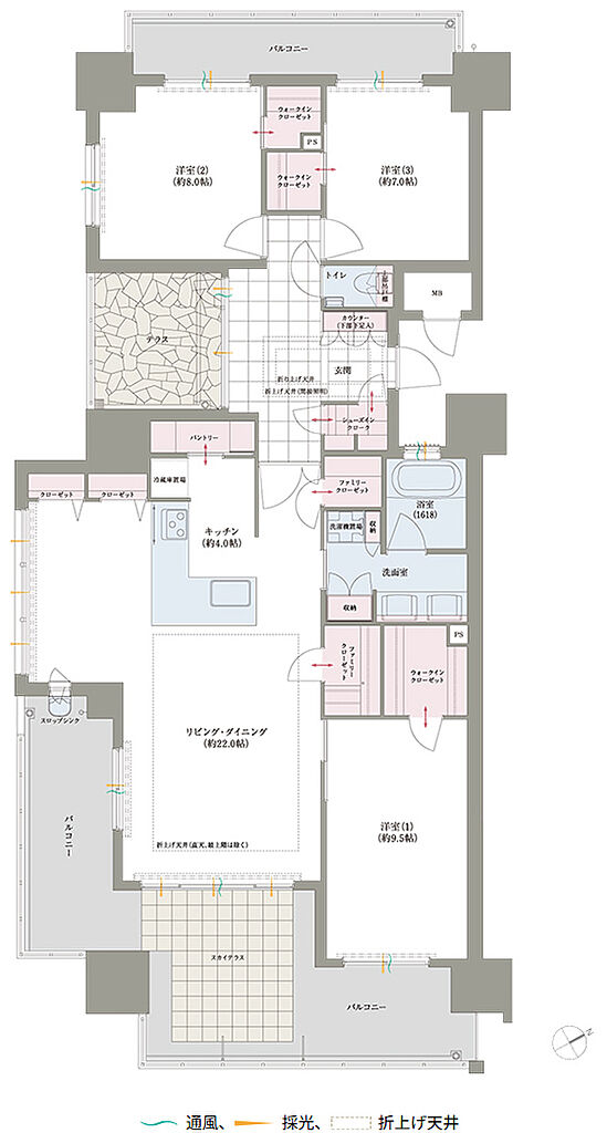 ロイヤルガーデン吉野本町ザ・レジデンス 間取り 120-G