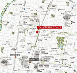 プレイズ豊田若宮 Tプレミアム 現地案内図