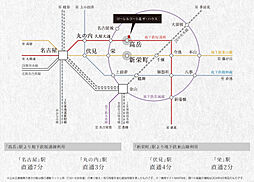 ローレルコート泉ザ・ハウス アクセス図
