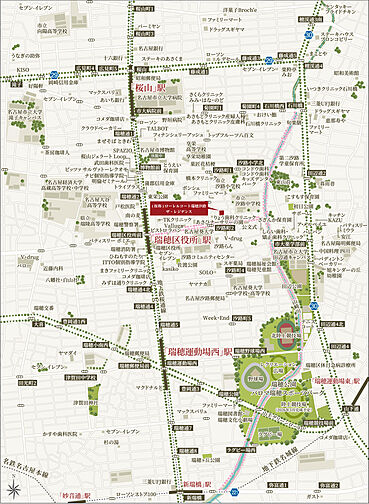 （仮称）ローレルコート瑞穂汐路 ザ・レジデンス 現地案内図