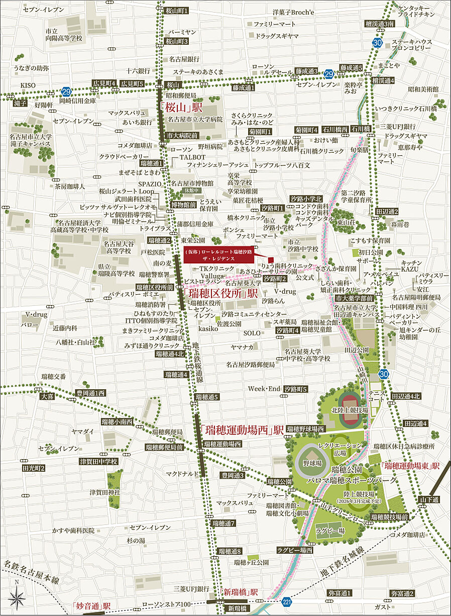 （仮称）ローレルコート瑞穂汐路 ザ・レジデンス：案内図