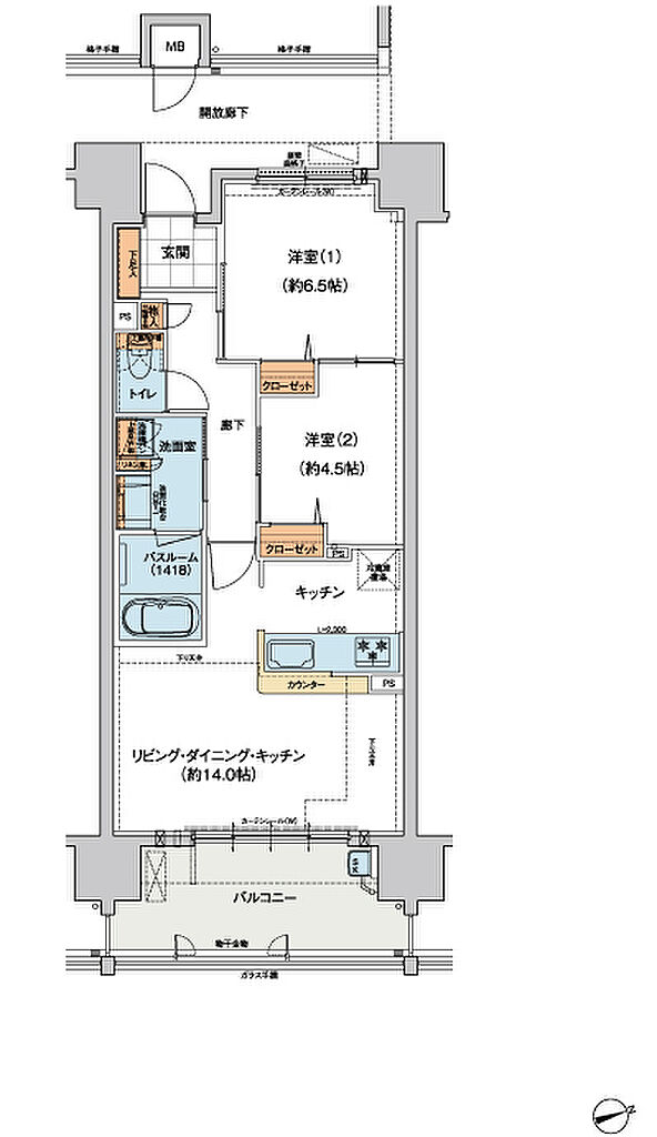 ヴェルディ・ステーションタワー天神川 間取り M