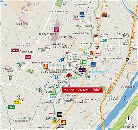 ヴェルディ・プロムナード［祇園］ 現地案内図