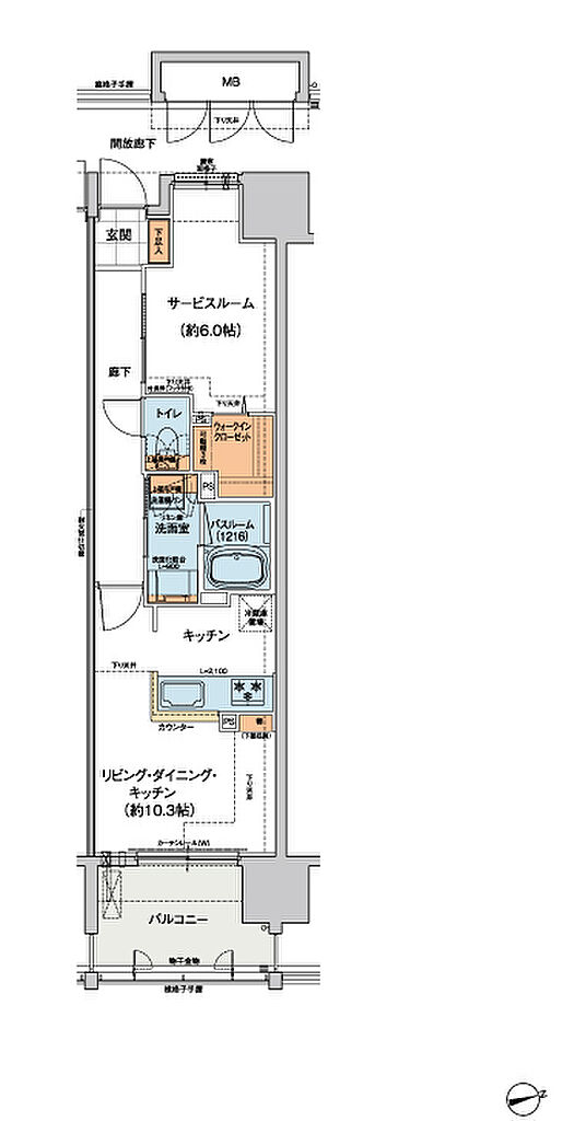 ヴェルディ・ザ・タワー広島Sta. 間取り F