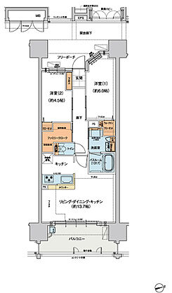 ヴェルディ・ザ・タワー広島Sta. 間取り B3