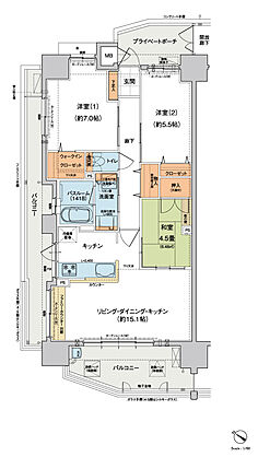 ヴェルディ蔵王公園 間取り A【和室有償プラン】