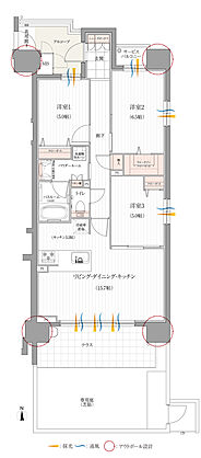 リフローレ名古屋岩塚EAST/WEST 間取り 【EAST】E-Dg