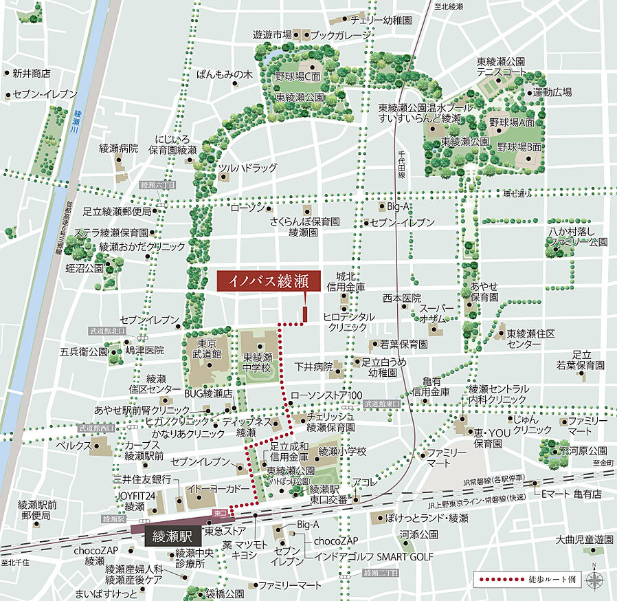 イノバス綾瀬：案内図