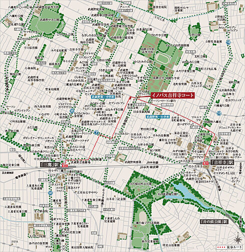 イノバス吉祥寺コート 現地案内図