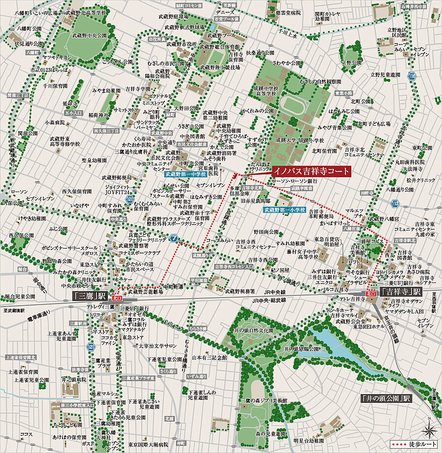 イノバス吉祥寺コート：案内図