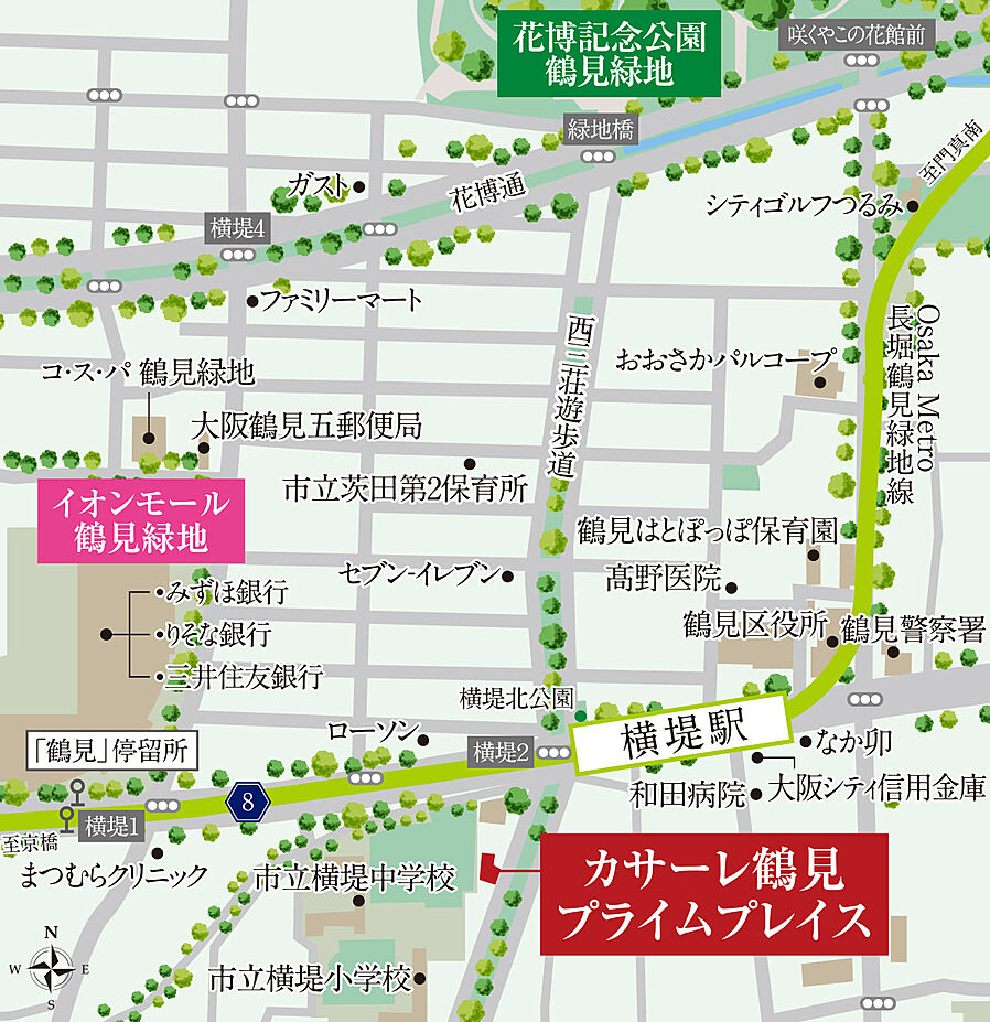 カサーレ鶴見プライムプレイス：案内図
