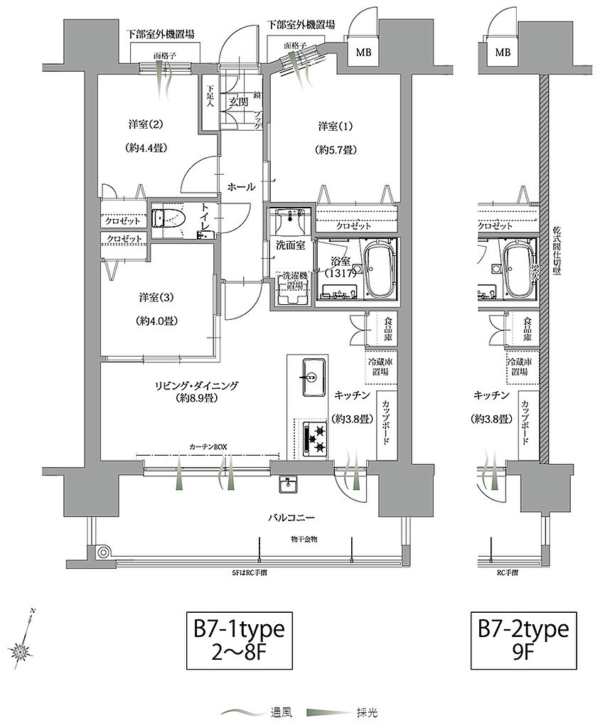 エンクレストガーデン福岡 間取り B7-2