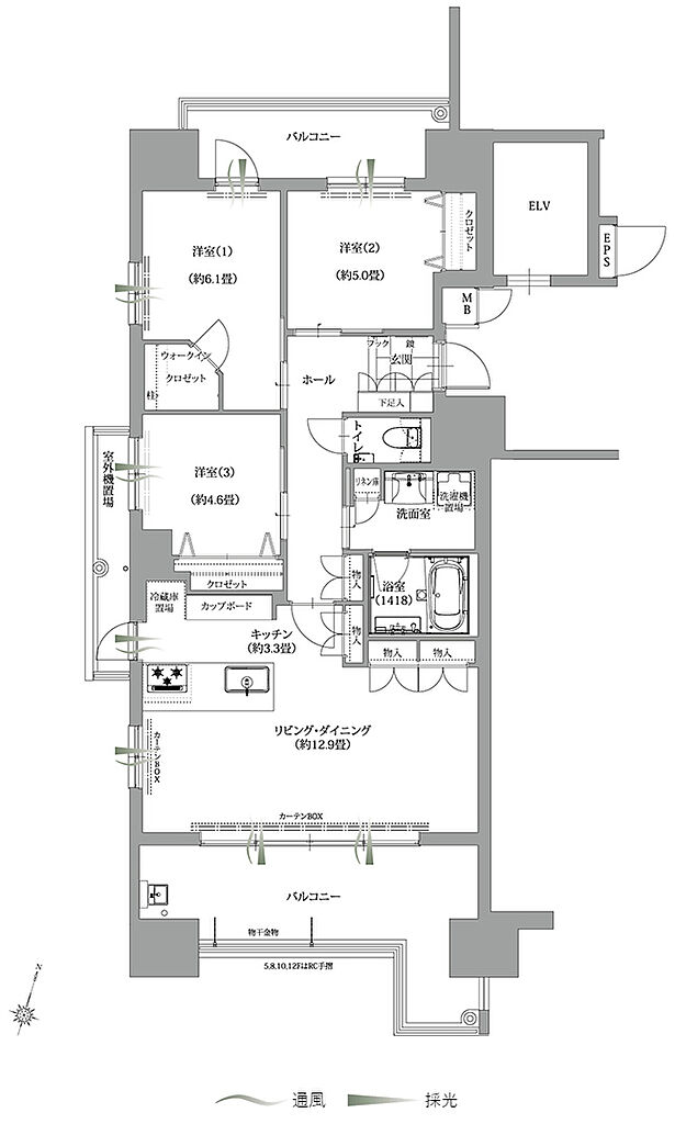 エンクレストガーデン福岡 間取り C1