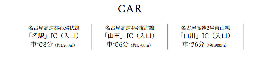 グランザ名駅南：交通図