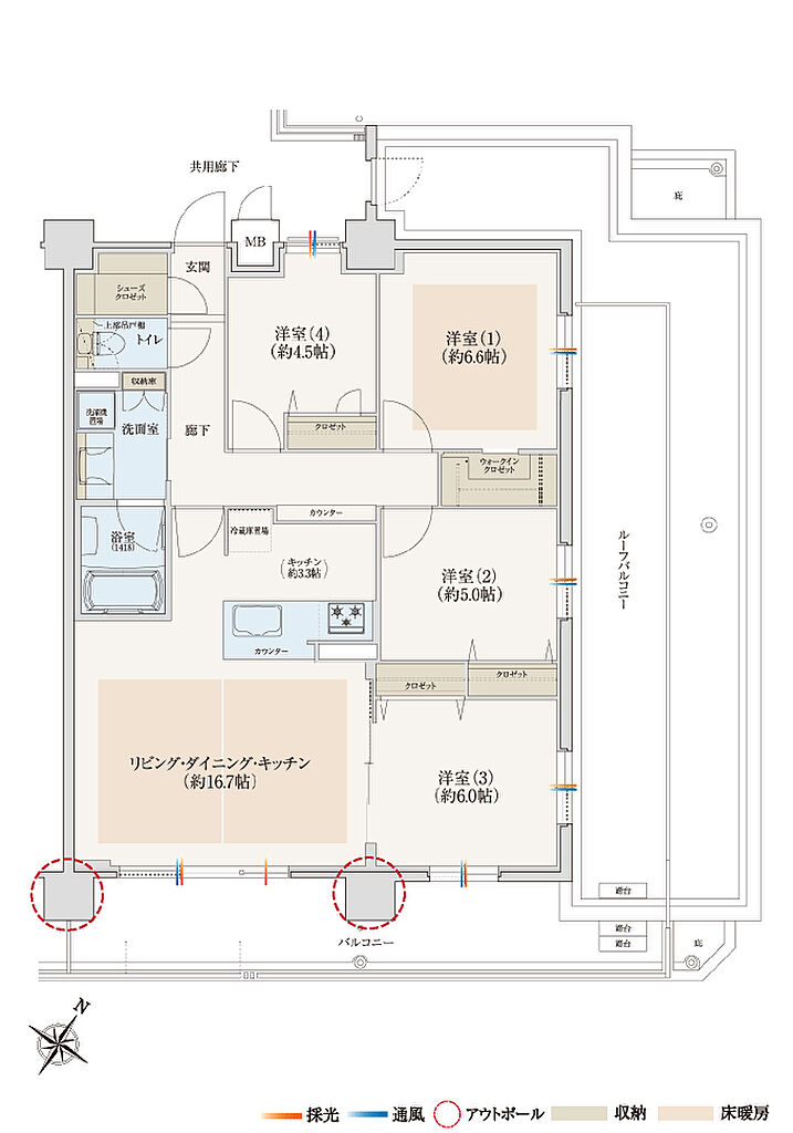 サンメゾン吹田 間取り L