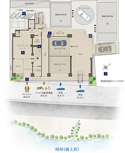 クレアホームズ長崎文教通り 敷地配置図イメージイラスト