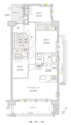 クレアネクスト下荒田 プラージュ 間取り F
