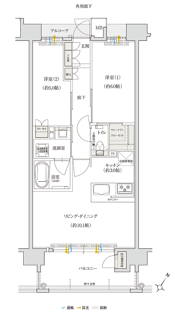 クレアネクスト下荒田 プラージュ 間取り C