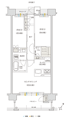 クレアネクスト下荒田 プラージュ 間取り C