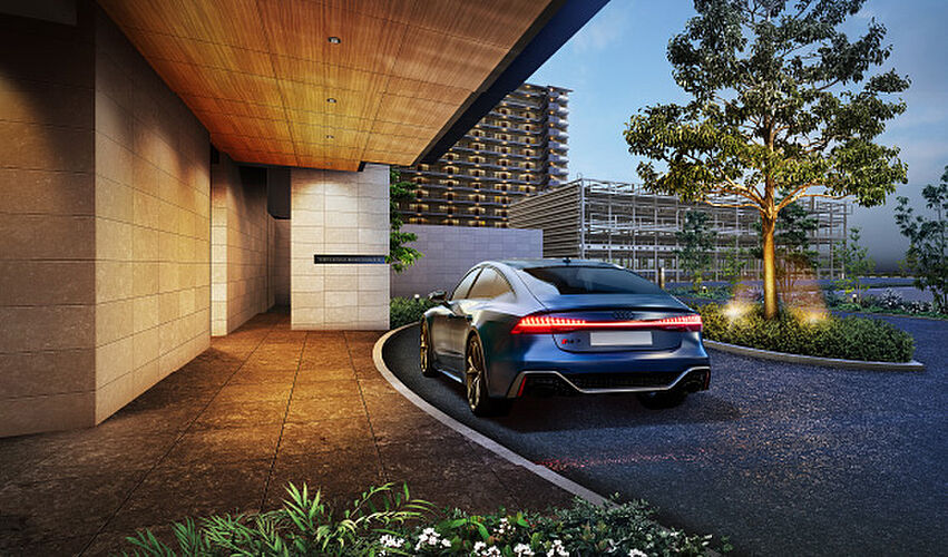 ヴェリテ金剛ルネ クロスサイト カーポーチ（車寄せ）完成予想図