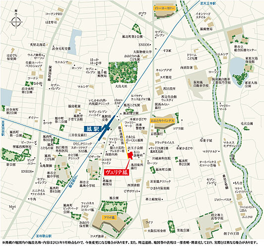 ヴェリテ鳳 現地案内図