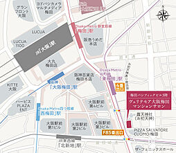 ヴェリテモア大阪梅田 モデルルーム案内図