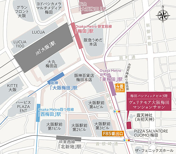 ヴェリテモア大阪梅田 モデルルーム案内図