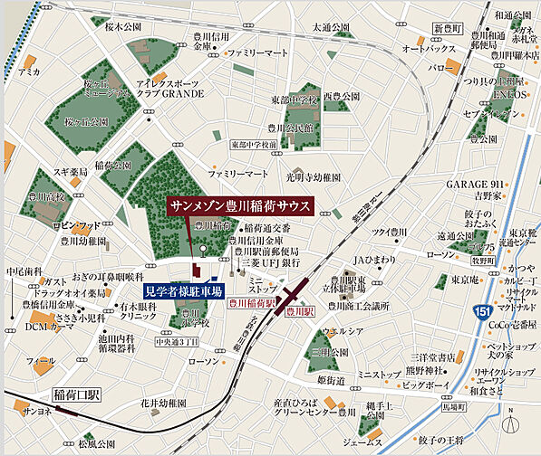 サンメゾン豊川稲荷サウス モデルルーム案内図