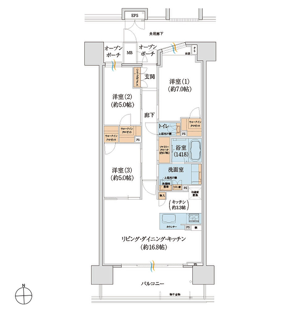 サンメゾン豊川稲荷サウス 間取り C