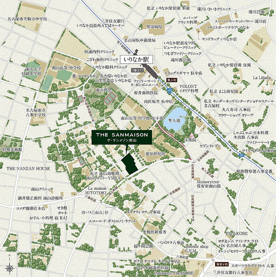 ザ・サンメゾン南山：案内図