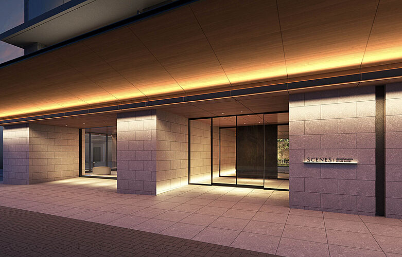 シーンズ関目高殿スクエアガーデン エントランス完成予想CG