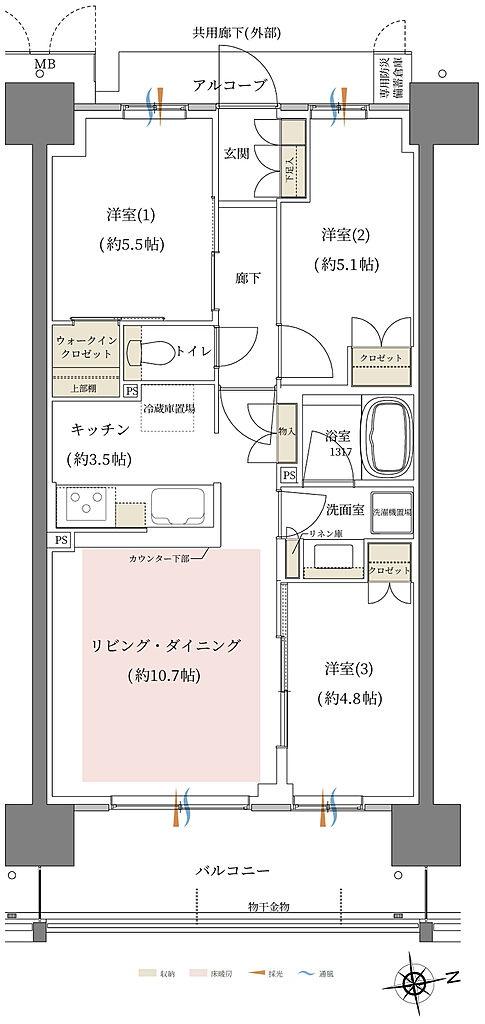 シーンズ関目高殿スクエアガーデン 間取り I2