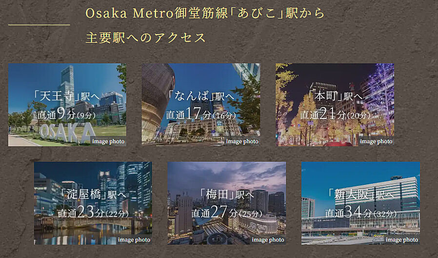 シーンズ御堂筋あびこ：交通図