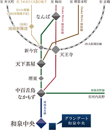 グランゲート和泉中央 アクセス図