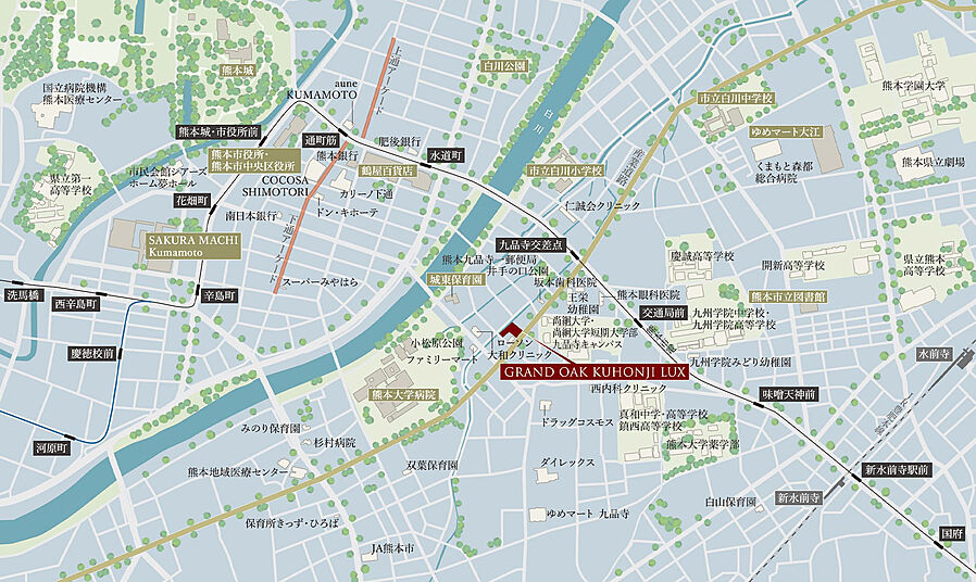 グランドオーク九品寺ルクス：案内図