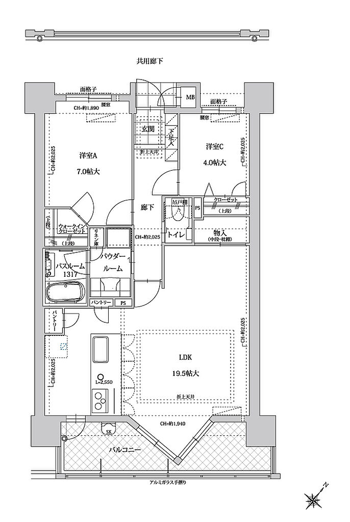 サングレート博多レクシアル 間取り D【メニュー】