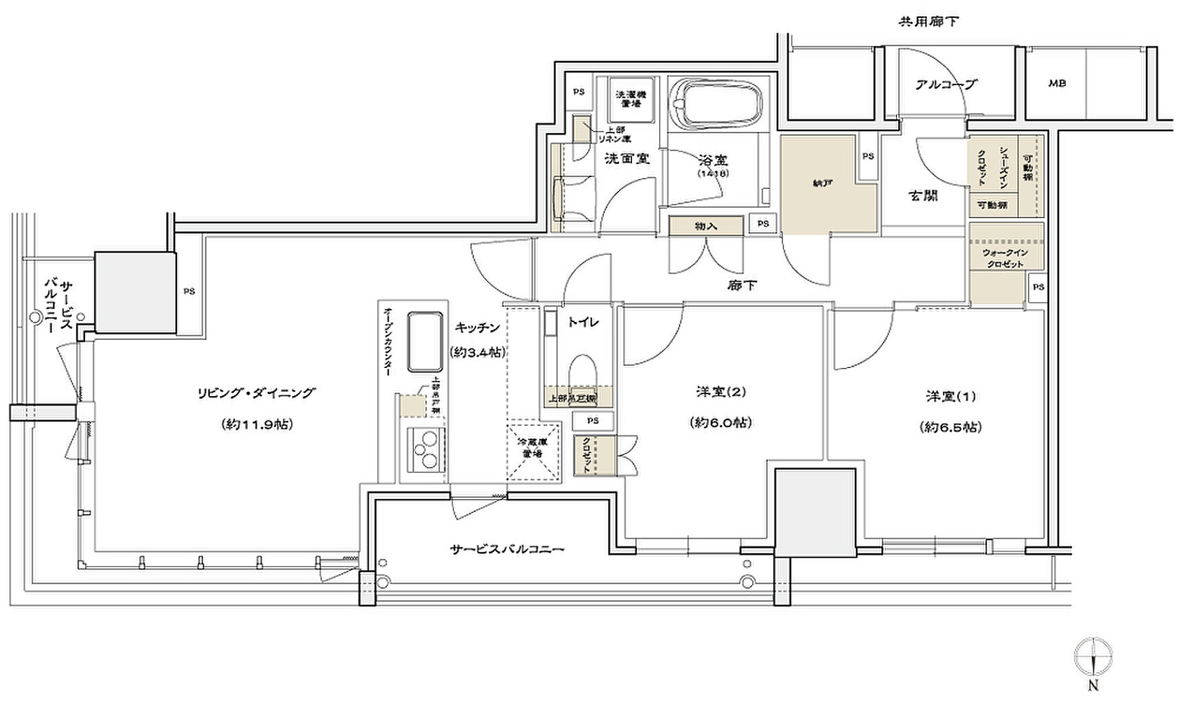 シエリアタワー北浜 間取り F