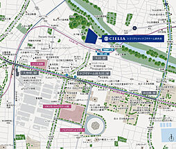 シエリアシティナゴヤドーム前矢田 現地案内図